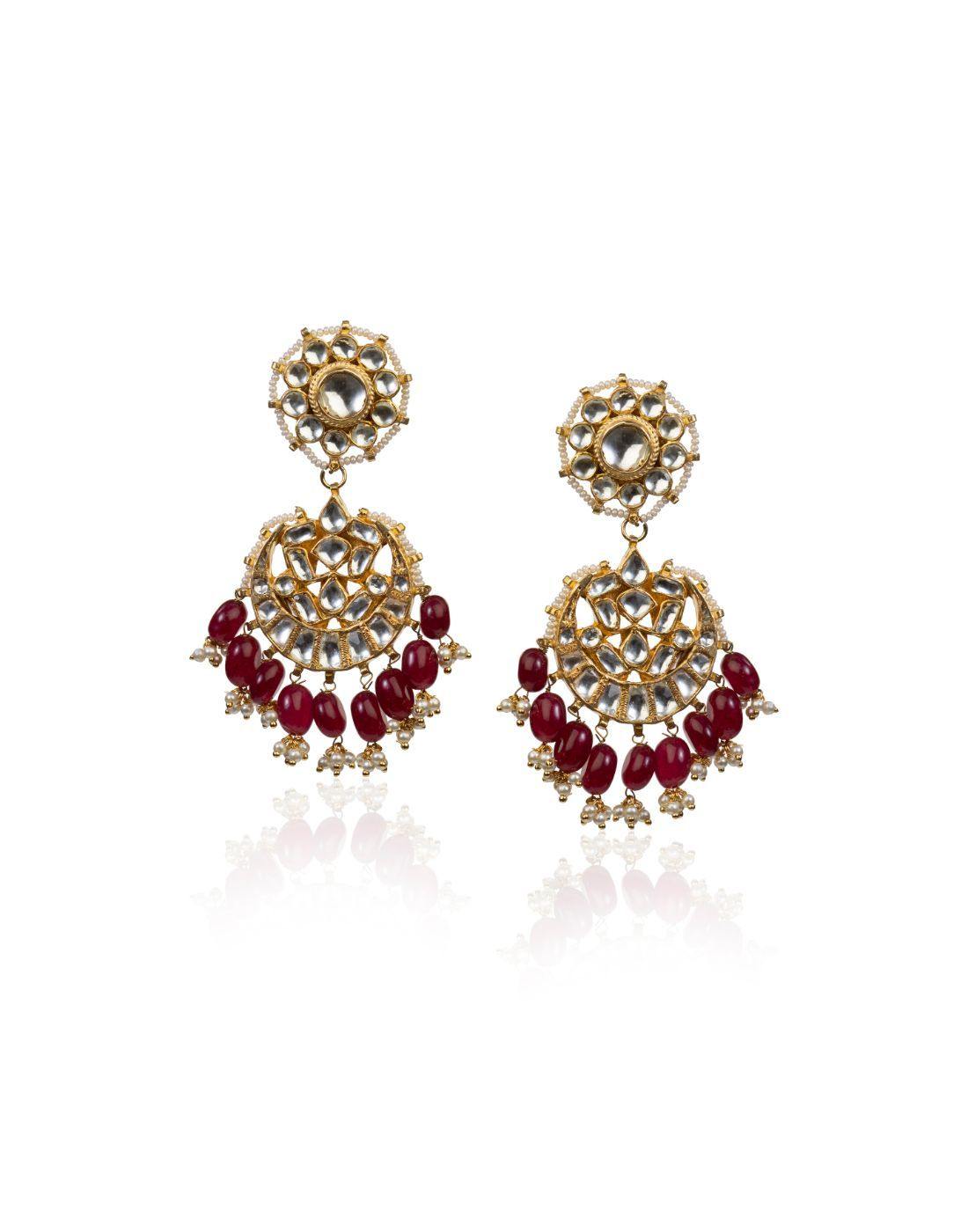 Buy Maroon diva earrings online from Ae Ri Sakhi